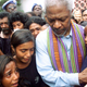 United Nations Secretary-General Kofi Annan consoles family members of victims of last April's massacre by pro-Indonesia militia in Liquisa, 30 km west of DIli February 17. At least 50 people were killed after pro-Indonesian militia and Indonesian soldiers attacked hundreds of refugees seeking shelter in a church compound. - PBEAHULNMCC